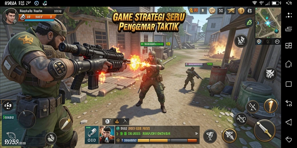 Tangkapan layar yang menunjukkan aksi pertempuran dalam game strategi 898A.
