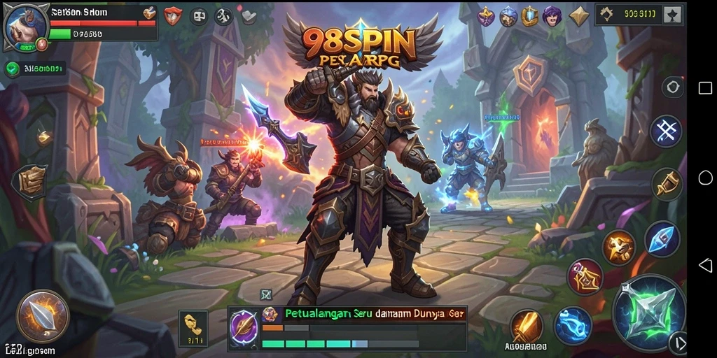 Gameplay mendebarkan dalam dunia ARPG 98SPIN.