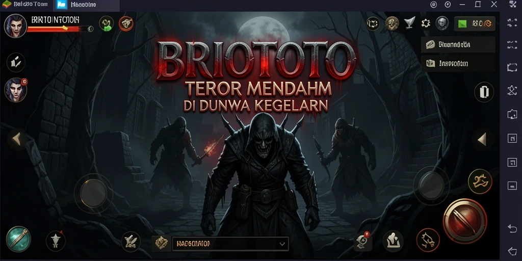 Tampilan gameplay seram dari BRIOTOTO dengan suasana menegangkan.