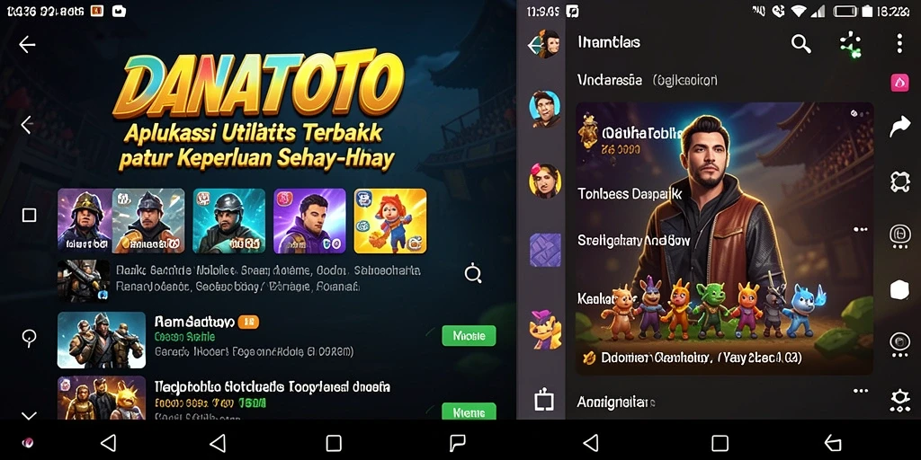 Tampilan utama aplikasi DANATOTO dengan antarmuka yang bersih dan fungsional.