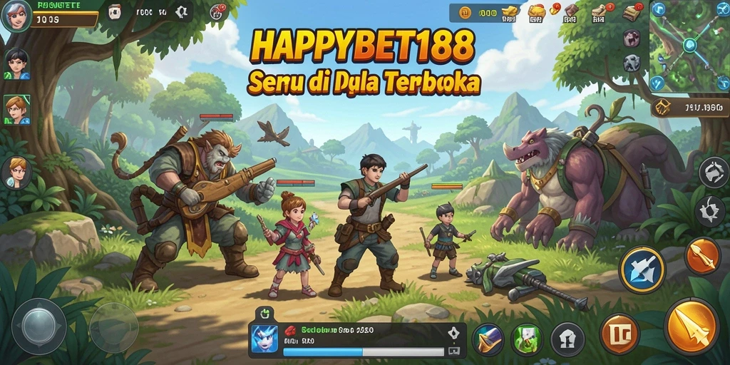 Tangkapan layar dari gameplay <strong>HAPPYBET188</strong> menampilkan petualangan epik di dunia terbuka.