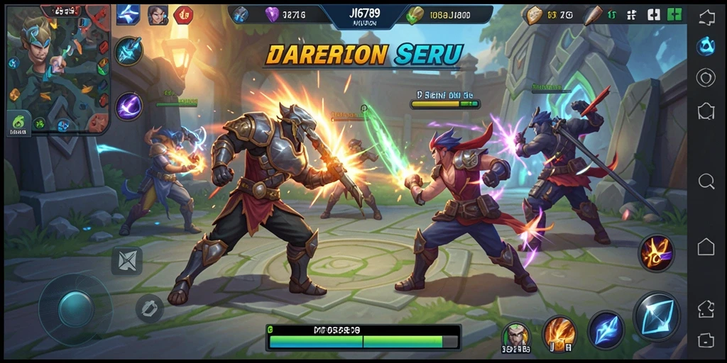 Gameplay seru dari JP6789 dalam pertempuran MOBA.