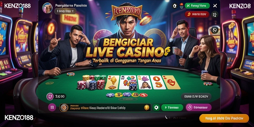 Tangkapan layar gameplay KENZO188 yang mendebarkan dalam suasana Live Casino.