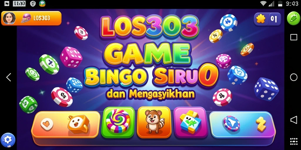 Tampilan menarik dari gameplay Bingo di Los303.