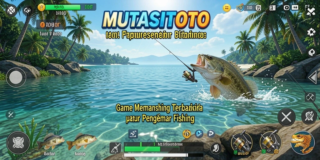 Tampilan gameplay memancing yang menakjubkan di MUTASITOTO.