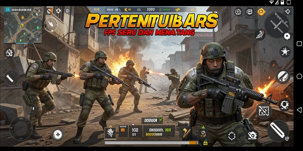 Screenshot gameplay ODDIGO dengan aksi seru di mode FPS.