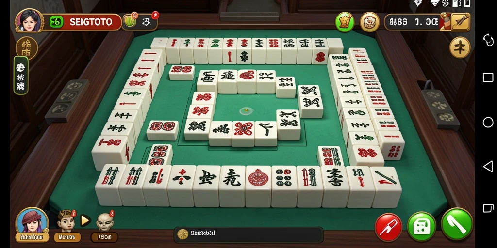 Menampilkan gameplay Mahjong yang seru dan interaktif.