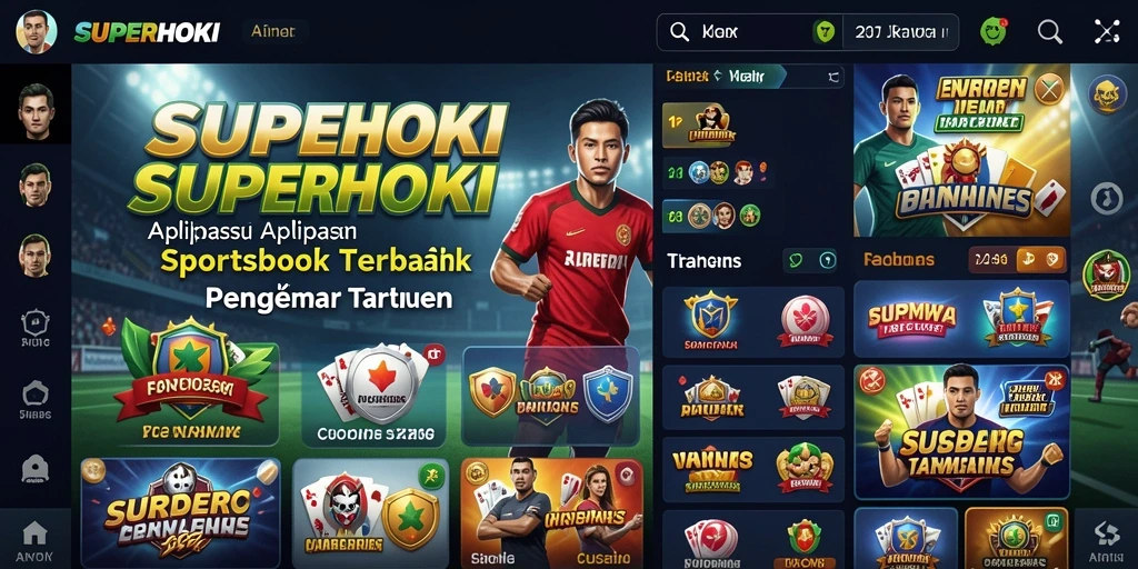 Tampilan menarik dari gameplay Sportsbook di SUPERHOKI.