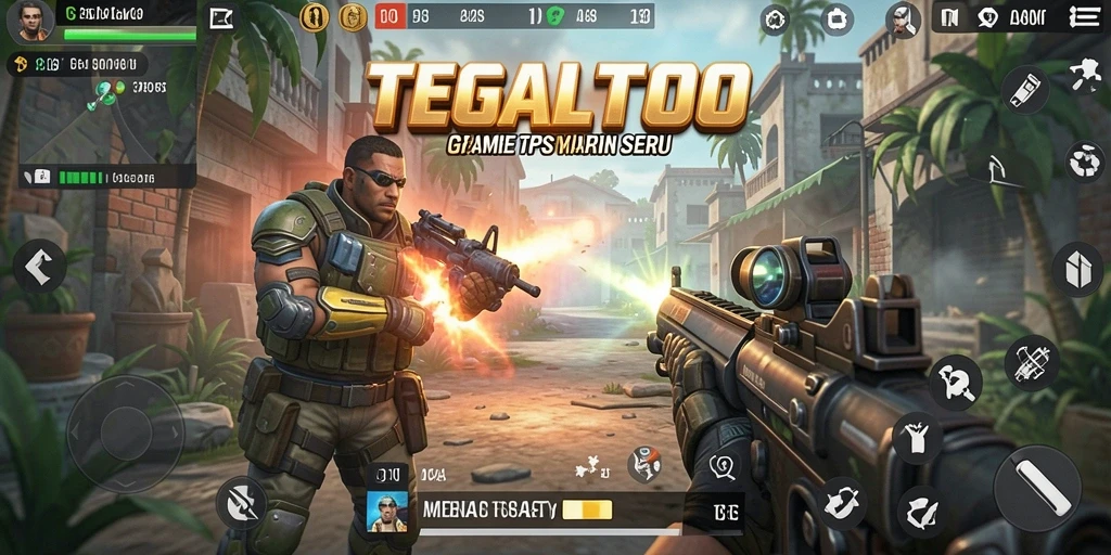 Screenshot utama TEGALTOTO menampilkan aksi gameplay TPS yang intens.